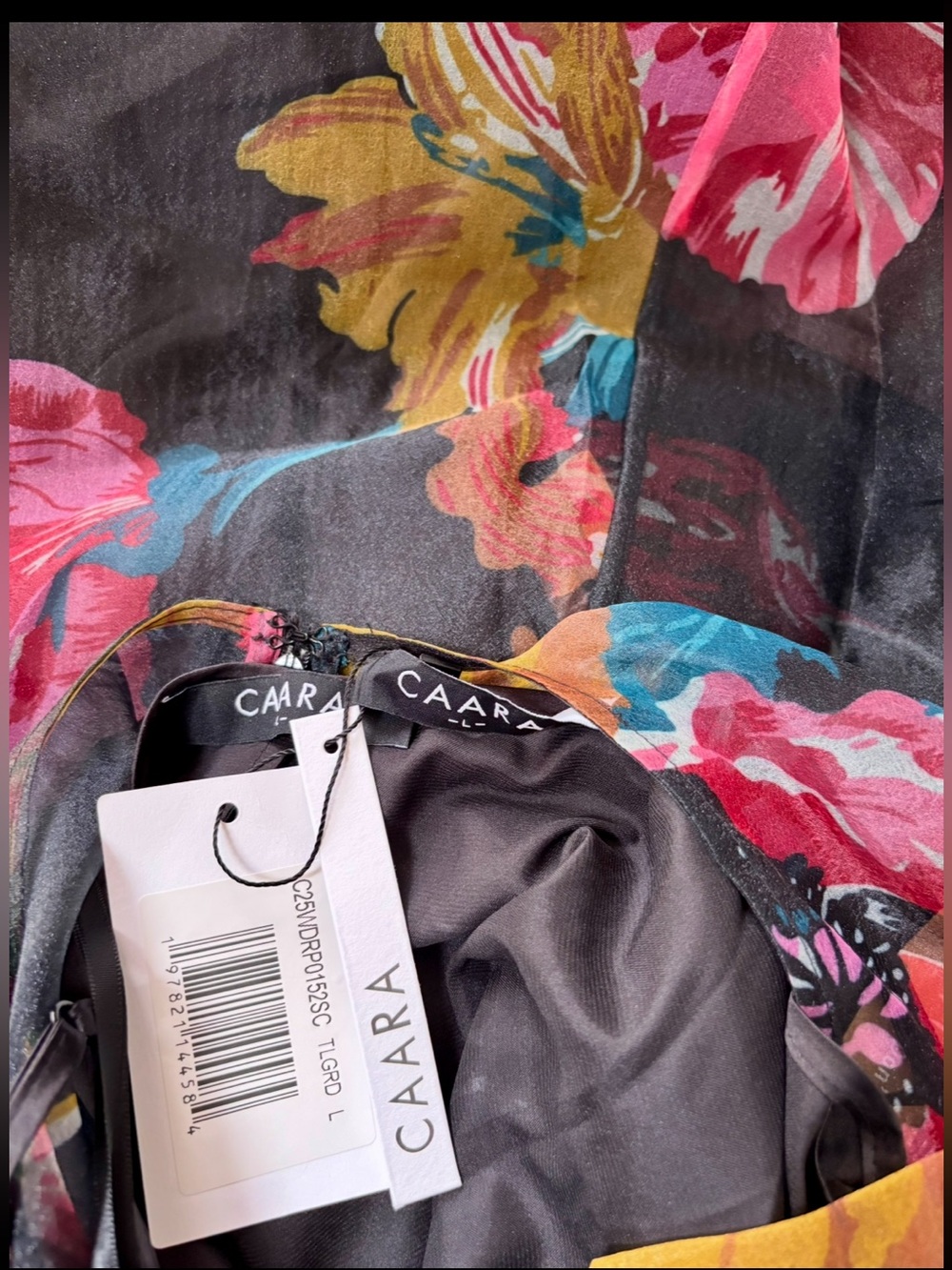 NWT CAARA Melody Tulip Garden Floral Organza Ted Baker Factory Maxi Dress Large - Picture 8 of 8